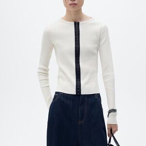 Mango ribbed knit sweater